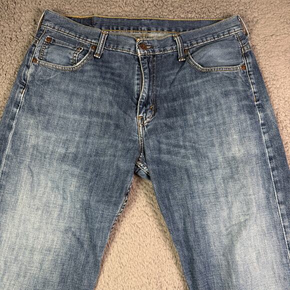 Levis 569 Jeans Mens 34x30 Blue Medium Wash Denim Loose Straight Baggy - Picture 1 of 10